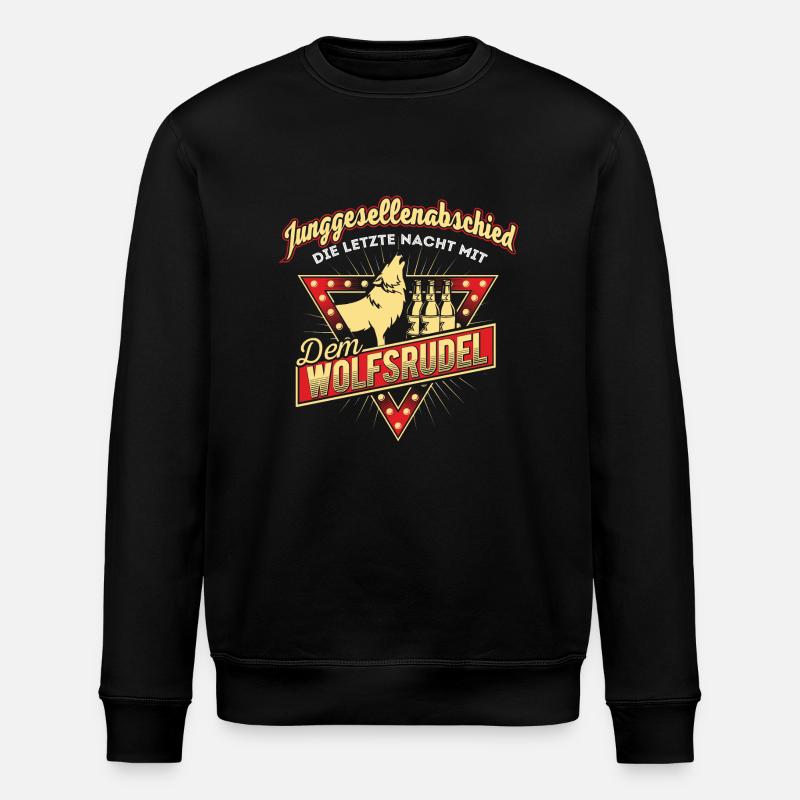 Junggesellenabschied Wolf - Stanley/Stella Unisex Bio-Sweatshirt ROLLER - Schwarz