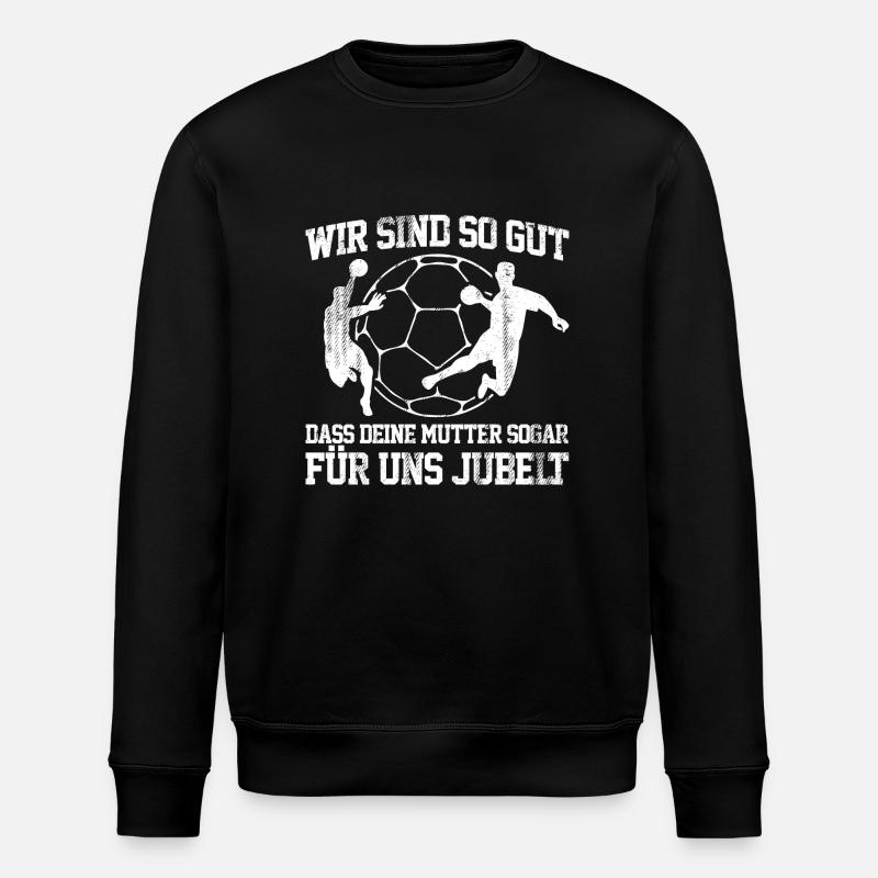 Handball - Mutter - Stanley/Stella Unisex Bio-Sweatshirt ROLLER - Schwarz