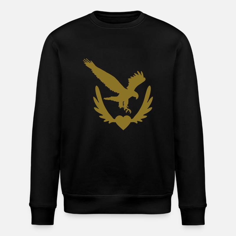winged_cœur_aigle - Sweat bio ROLLER Stanley/Stella Unisexe - noir