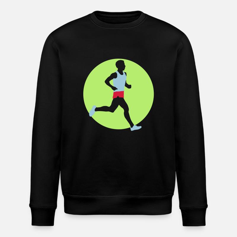 running_man_022013_a_3c - Stanley/Stella Unisex Bio-Sweatshirt ROLLER - Schwarz