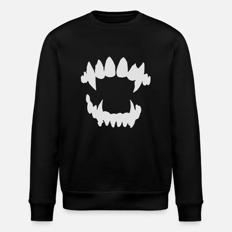 Halloween Vampire - Vampire teeth - Stanley/Stella ROLLER Unisex Organic Sweatshirt - black