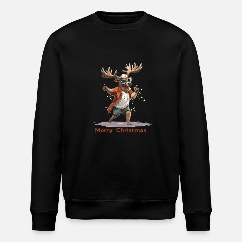 Joyeux Noël Cool renne Design - Sweat bio ROLLER Stanley/Stella Unisexe - noir