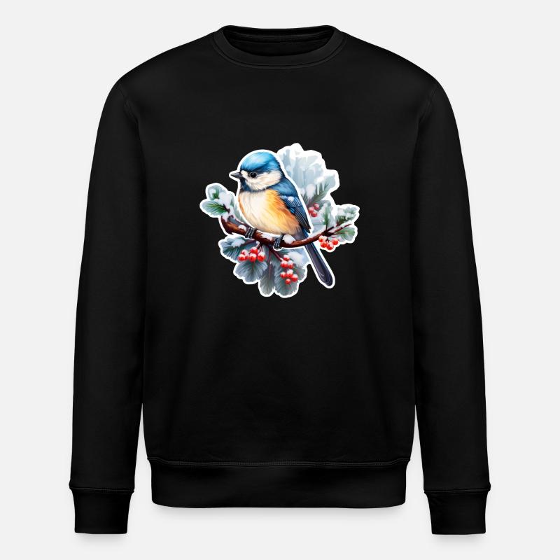 Blue in winter - Stanley/Stella ROLLER Unisex Organic Sweatshirt - black