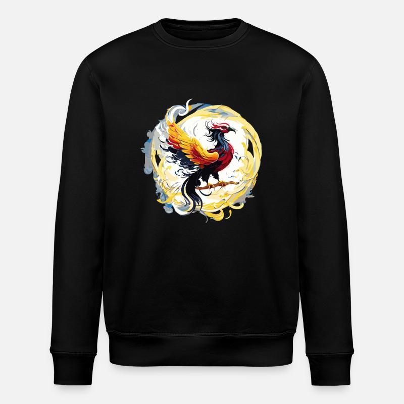 Blazing Phoenix (Artwork Collection) - Stanley/Stella ROLLER Unisex Organic Sweatshirt - black