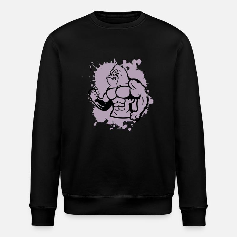 Gorille fort animal - Sweat bio ROLLER Stanley/Stella Unisexe - noir
