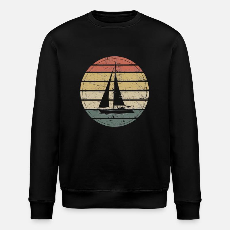 Sailboat - Stanley/Stella Unisex Bio-Sweatshirt ROLLER - Schwarz