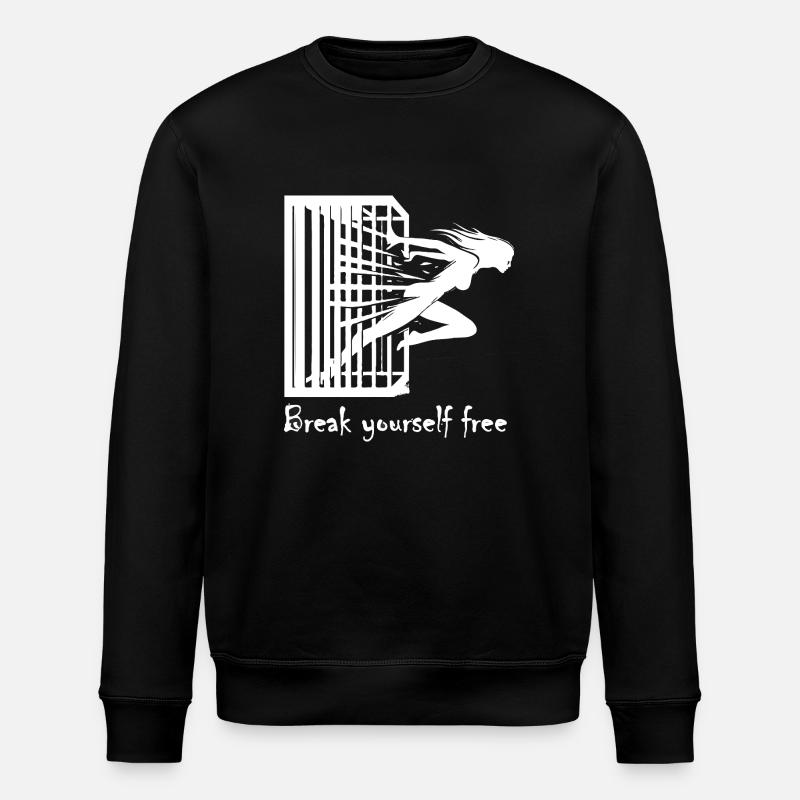 Break yourself free - Stanley/Stella ROLLER Unisex Organic Sweatshirt - black