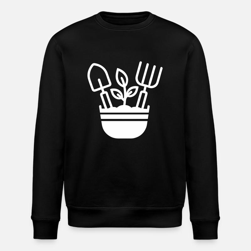 Gartenarbeit Gärtner Symbol - Stanley/Stella Unisex Bio-Sweatshirt ROLLER - Schwarz