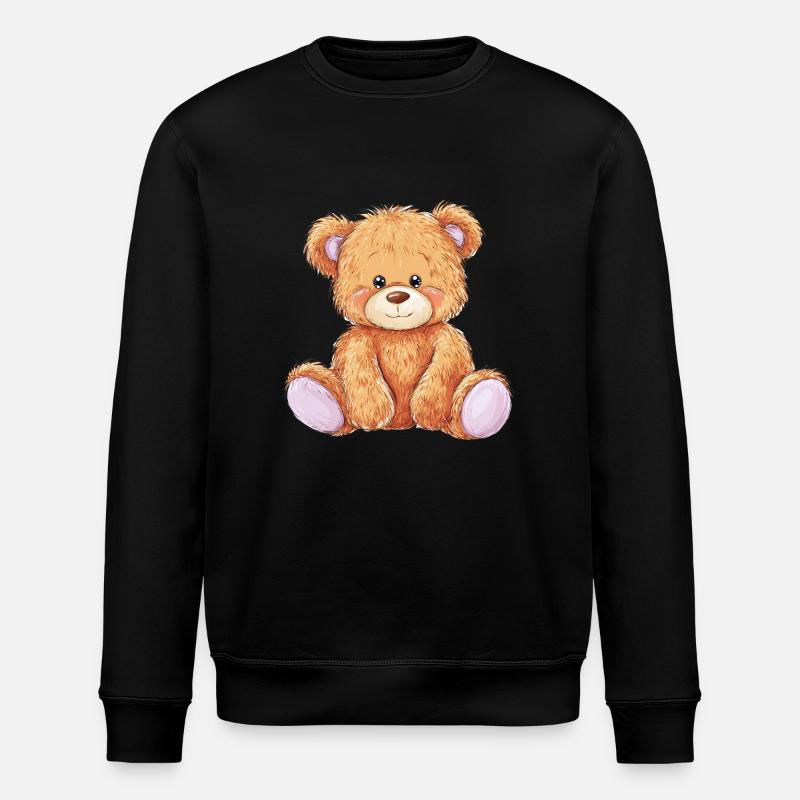 Mignon bébé ours en peluche - Sweat bio ROLLER Stanley/Stella Unisexe - noir