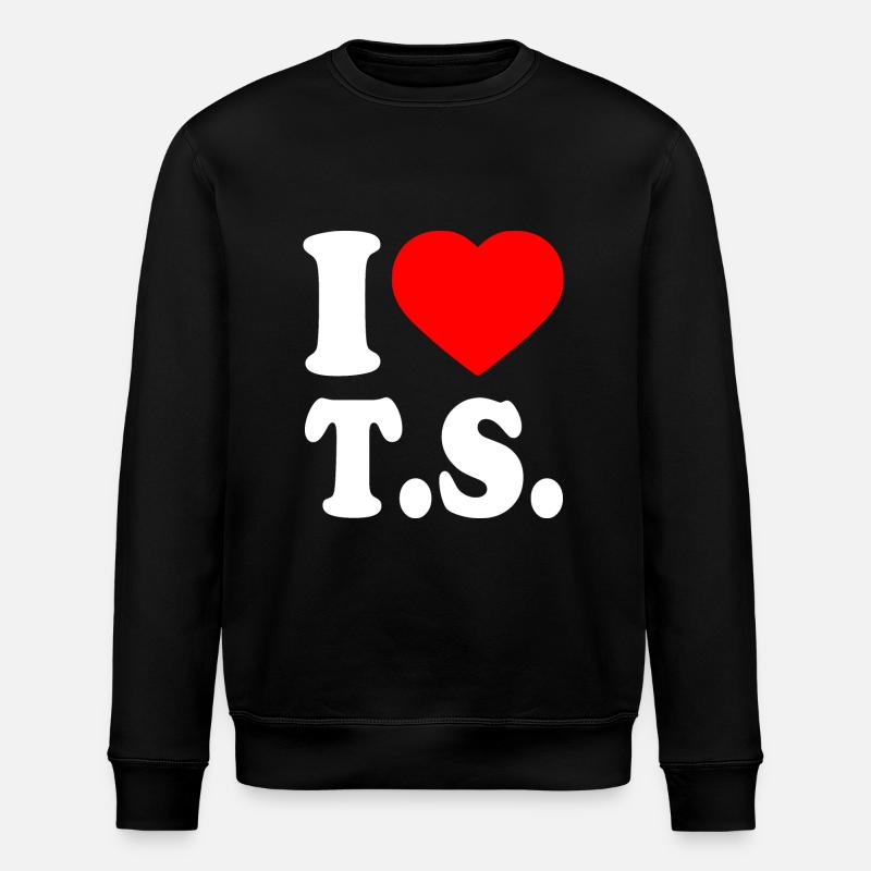 I love ts - Stanley/Stella ROLLER Unisex Organic Sweatshirt - black