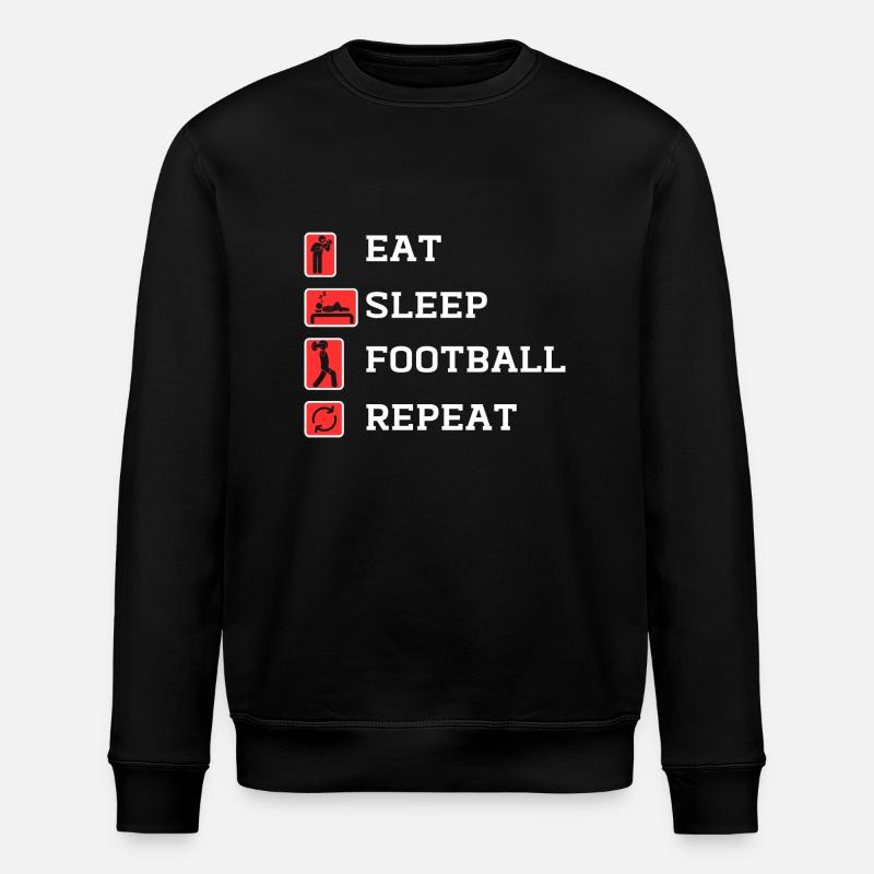 FOOTBALL REPEAT - Sweat bio ROLLER Stanley/Stella Unisexe - noir