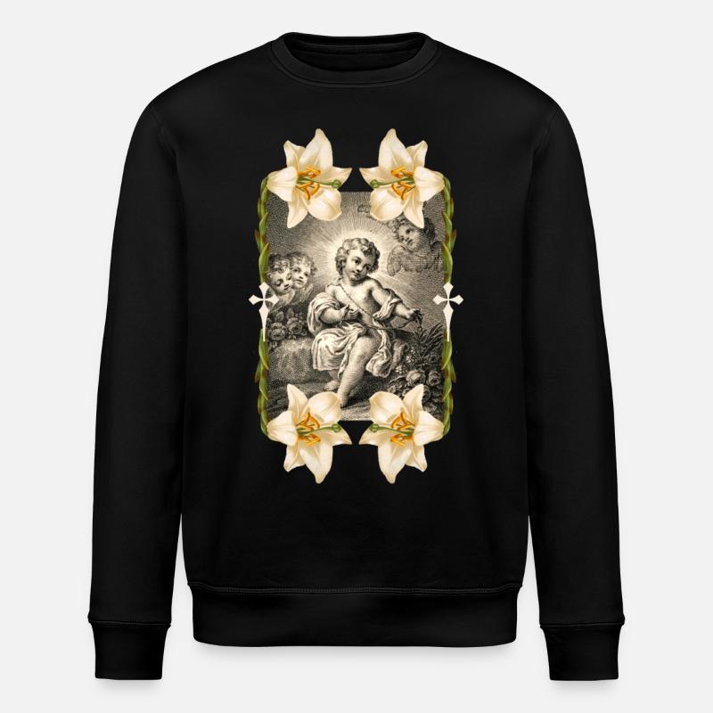 Kind-Jesus, Christkind, Jesus Christus - Stanley/Stella Unisex Bio-Sweatshirt ROLLER - Schwarz