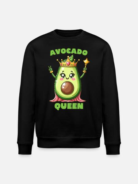 Avocado Queen - Stanley/Stella ROLLER Unisex Organic Sweatshirt - black