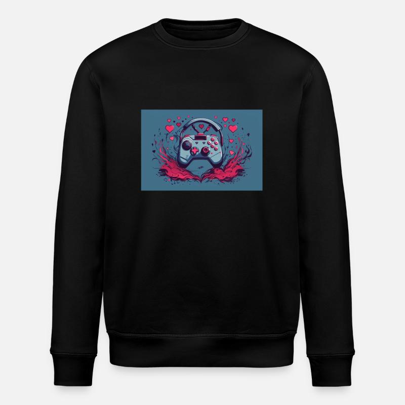 einen Gaming-Controller - Stanley/Stella Unisex Bio-Sweatshirt ROLLER - Schwarz