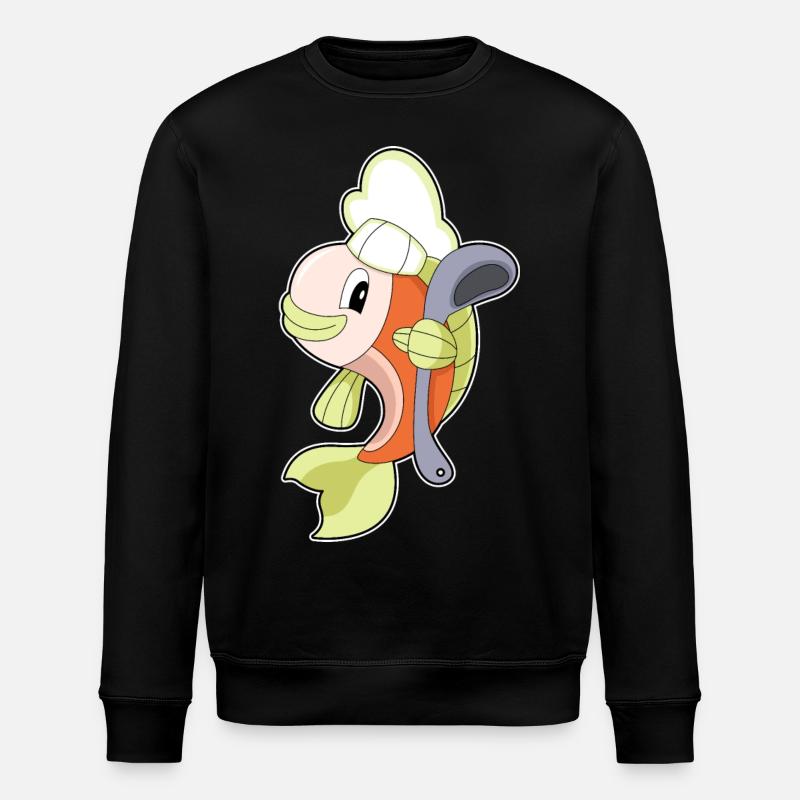 Fish Cooking Spoon - Stanley/Stella ROLLER Unisex Organic Sweatshirt - black