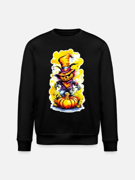 Jack o Lantern 03 - Stanley/Stella ROLLER Unisex Organic Sweatshirt - black