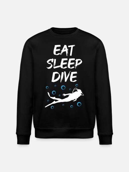 Eat Sleep Dive - Stanley/Stella ROLLER Unisex Organic Sweatshirt - black