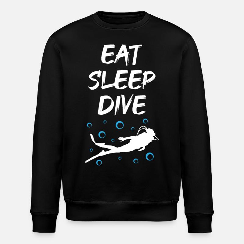Manger Dormir Plonger - Sweat bio ROLLER Stanley/Stella Unisexe - noir