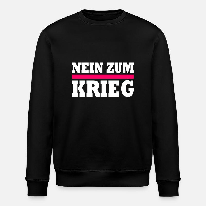 Nein zum krieg - Stanley/Stella Unisex Bio-Sweatshirt ROLLER - Schwarz