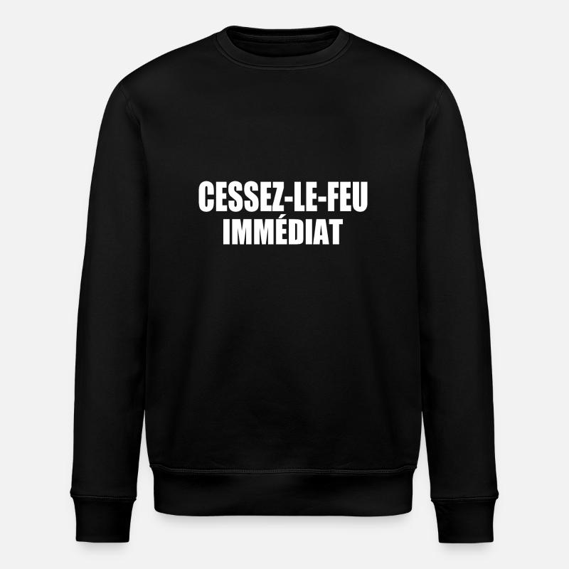 cessez-le-feu immédiat - Sweat bio ROLLER Stanley/Stella Unisexe - noir