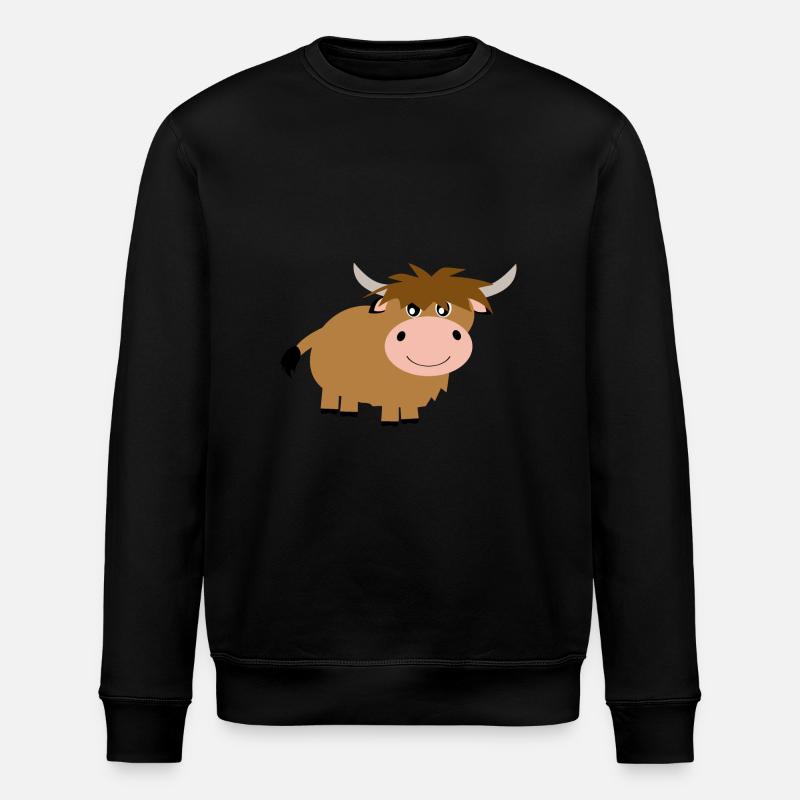 Hochlandrind Kuh - Stanley/Stella Unisex Bio-Sweatshirt ROLLER - Schwarz