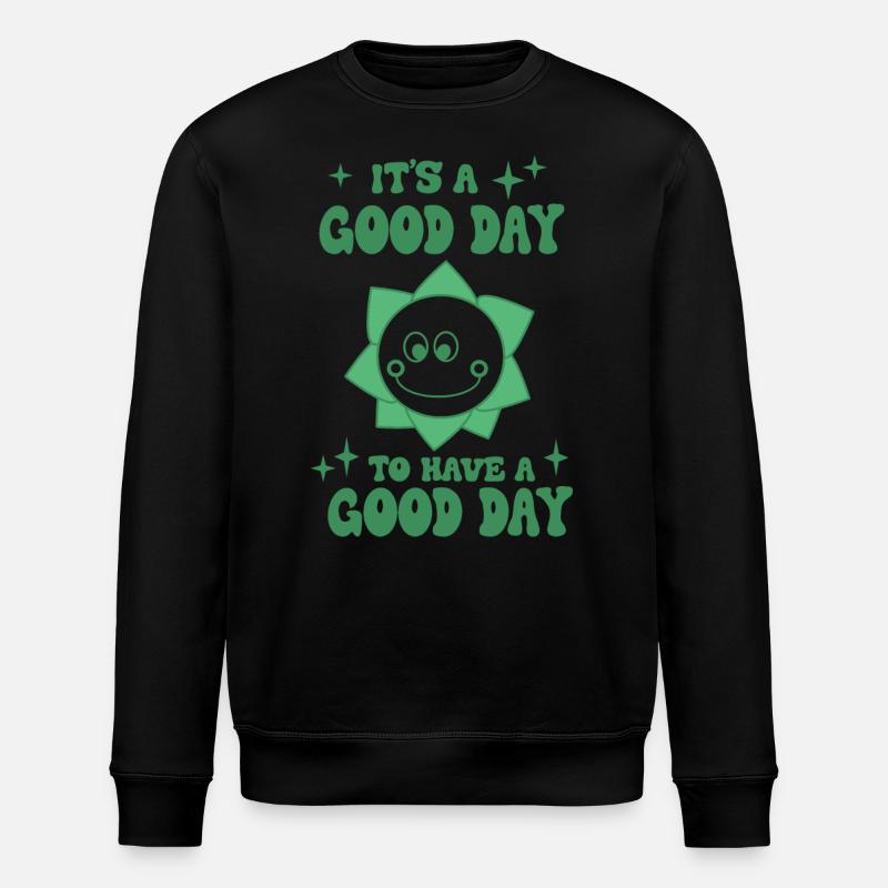 Graphique Good Day Smile - Sweat bio ROLLER Stanley/Stella Unisexe - noir