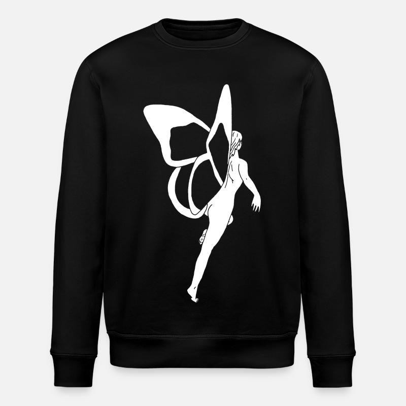 Schmetterling Frau (weiß) - Stanley/Stella Unisex Bio-Sweatshirt ROLLER - Schwarz