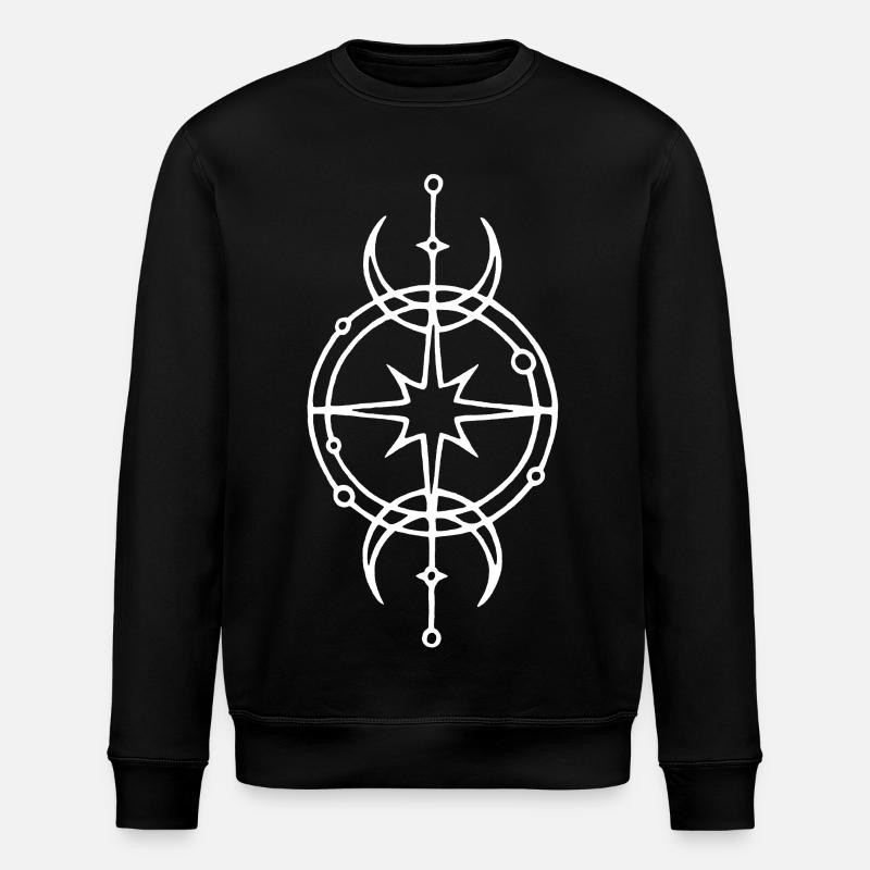 Weißes Schutzsymbol - Stanley/Stella Unisex Bio-Sweatshirt ROLLER - Schwarz