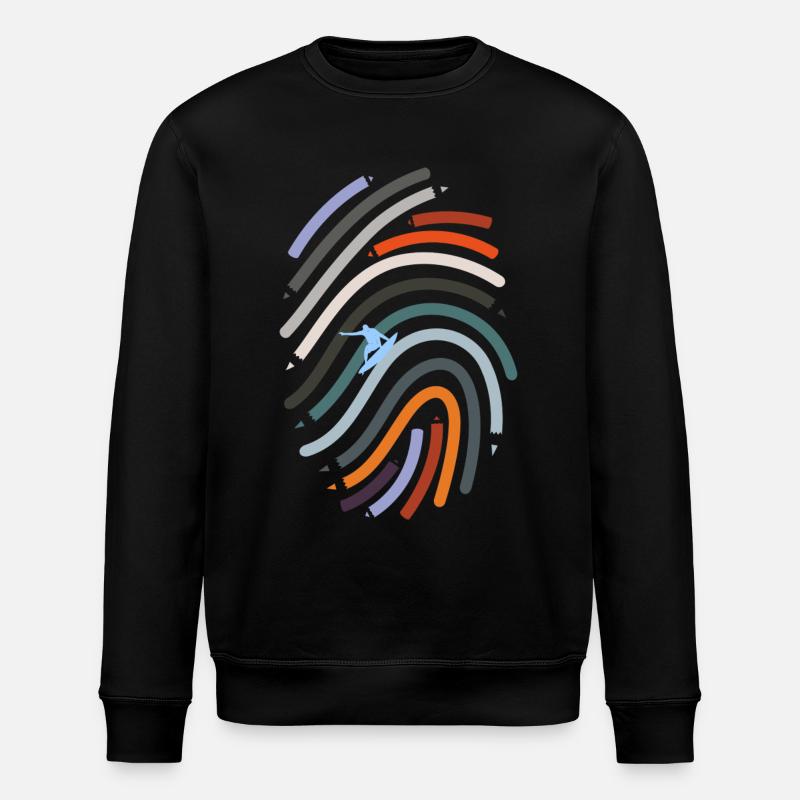 Daktylos Surfer (SmartWave Edition) - Stanley/Stella ROLLER Unisex Organic Sweatshirt - black