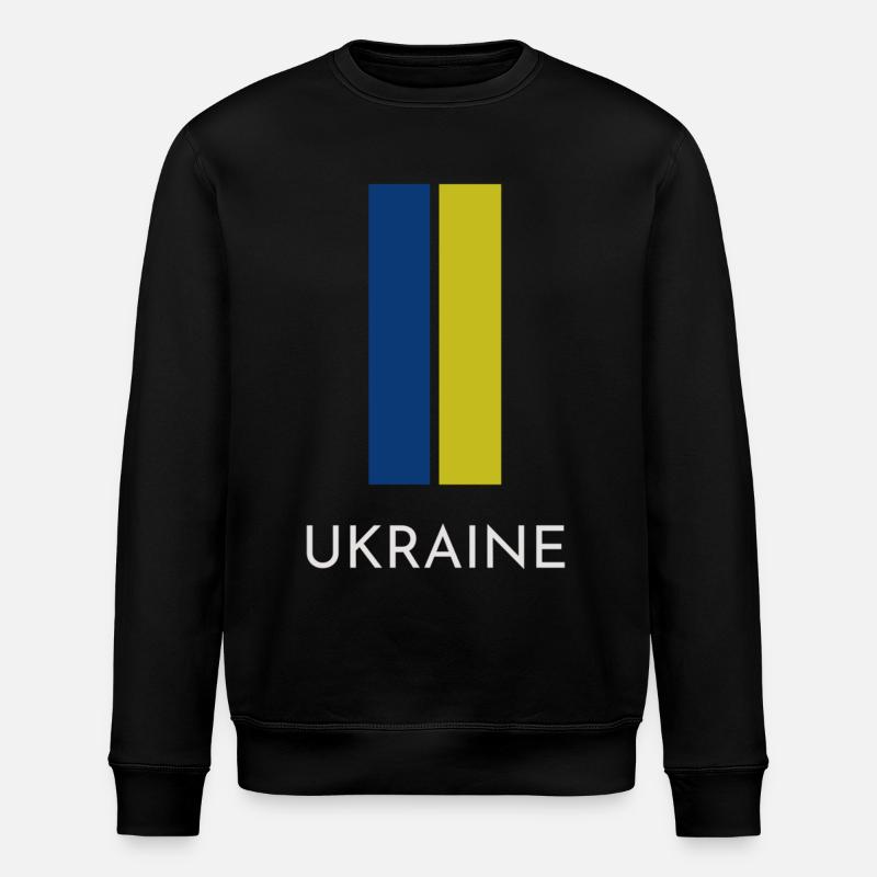 Ukrainische Flagge - Stanley/Stella Unisex Bio-Sweatshirt ROLLER - Schwarz
