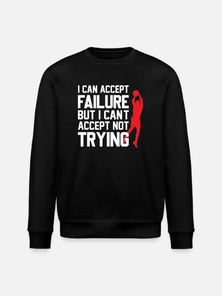 Cool basketbalontwerp met motiverende spreuk - Stanley/Stella Uniseks bio-sweatshirt ROLLER - zwart