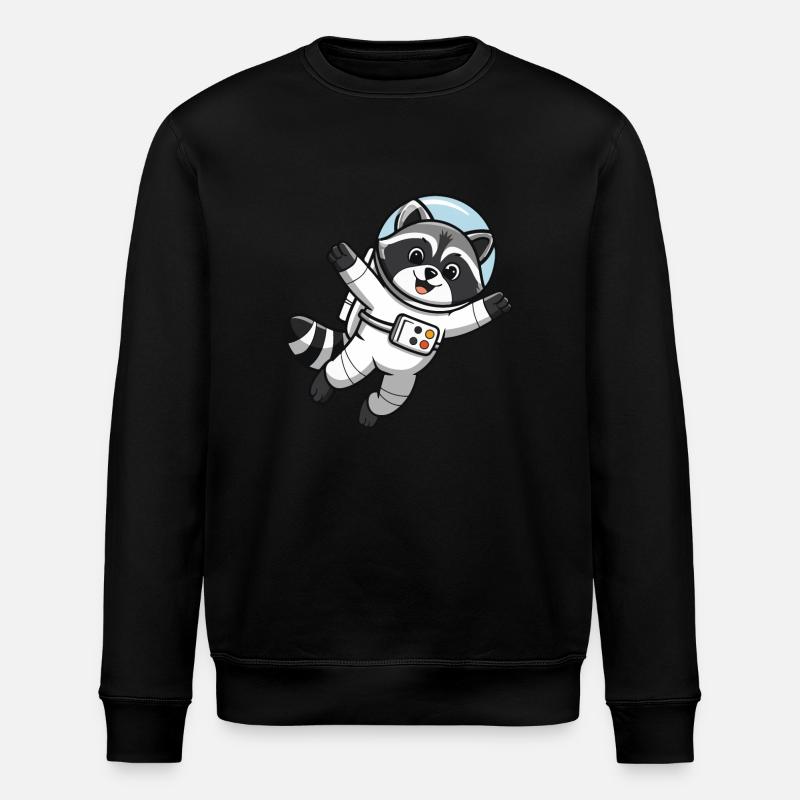 Astro Racoon - Astronaute de l’espace - Sweat bio ROLLER Stanley/Stella Unisexe - noir