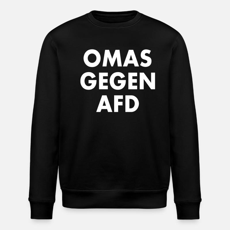 Omas gegen afd - Stanley/Stella Unisex Bio-Sweatshirt ROLLER - Schwarz