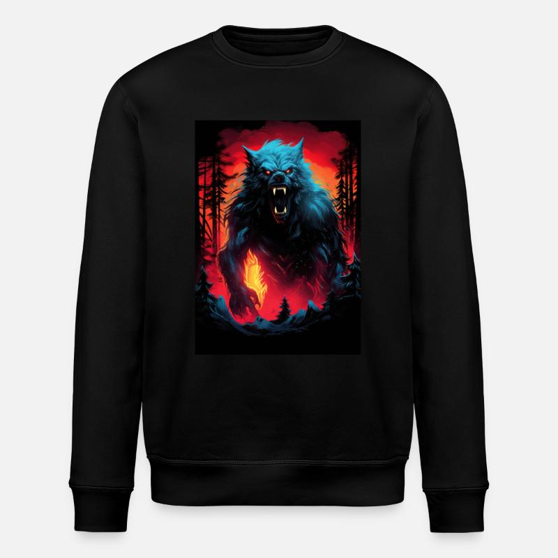 Werewolf Werwolf - Stanley/Stella ROLLER Unisex Organic Sweatshirt - black
