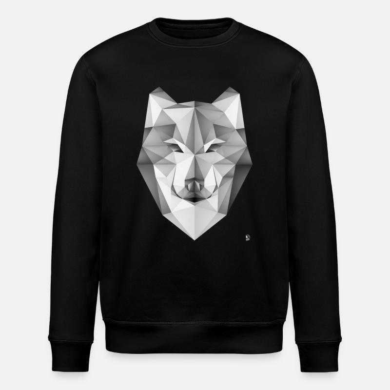 AD Geometric Wolf - Stanley/Stella Unisex Bio-Sweatshirt ROLLER - Schwarz