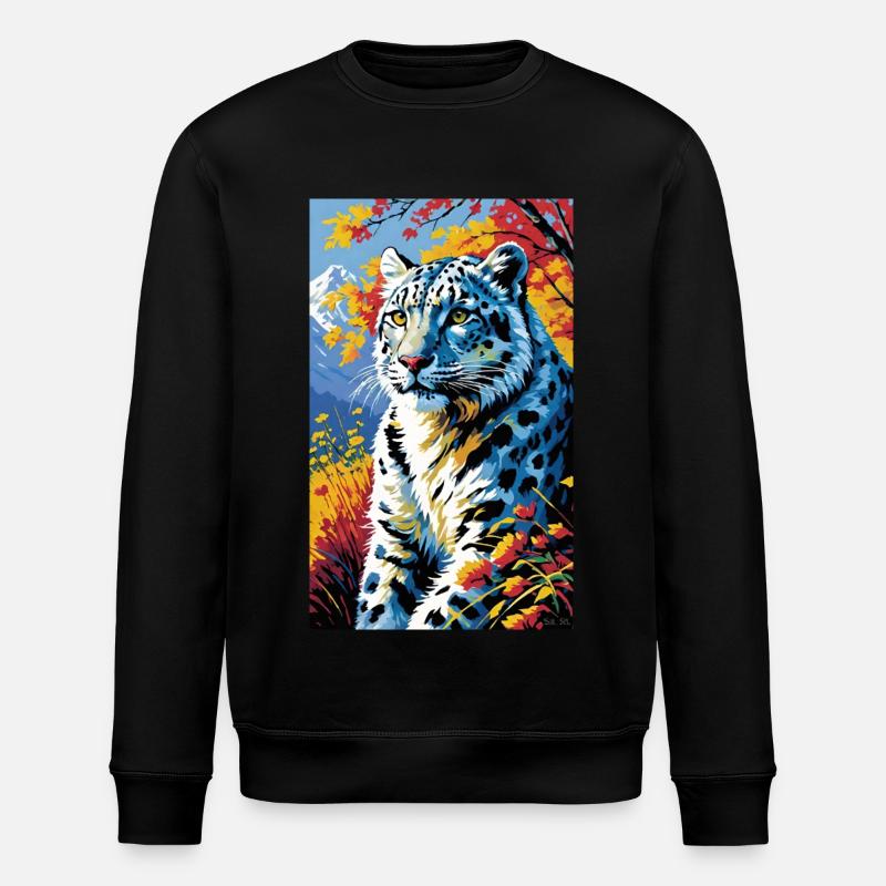 Léopard des neiges | Léopard | Prédateur - Sweat bio ROLLER Stanley/Stella Unisexe - noir