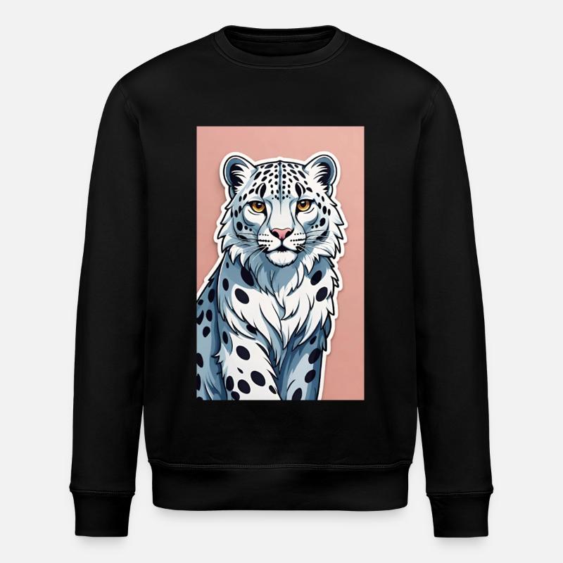 Snow Leopard | Leopard | Predator - Stanley/Stella ROLLER Unisex Organic Sweatshirt - black