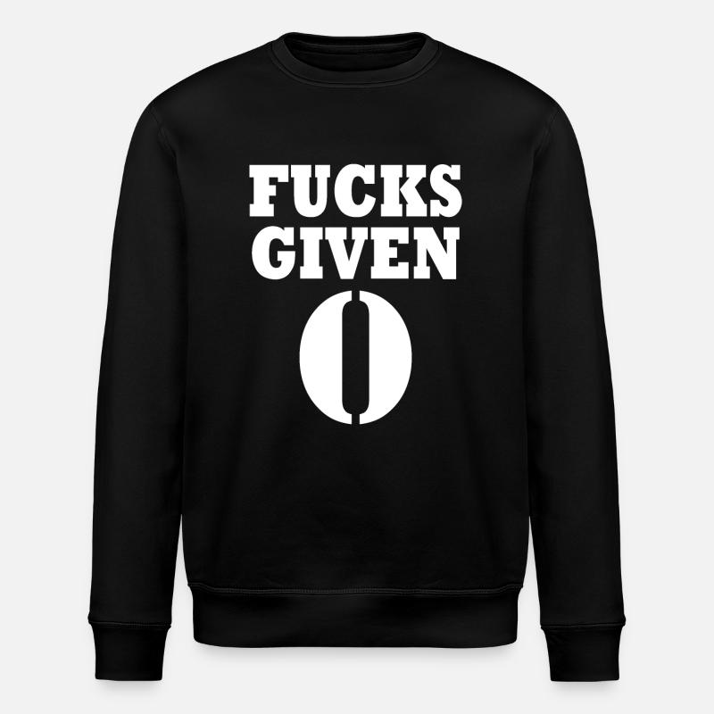 Zero fucks given - Stanley/Stella Unisex Bio-Sweatshirt ROLLER - Schwarz