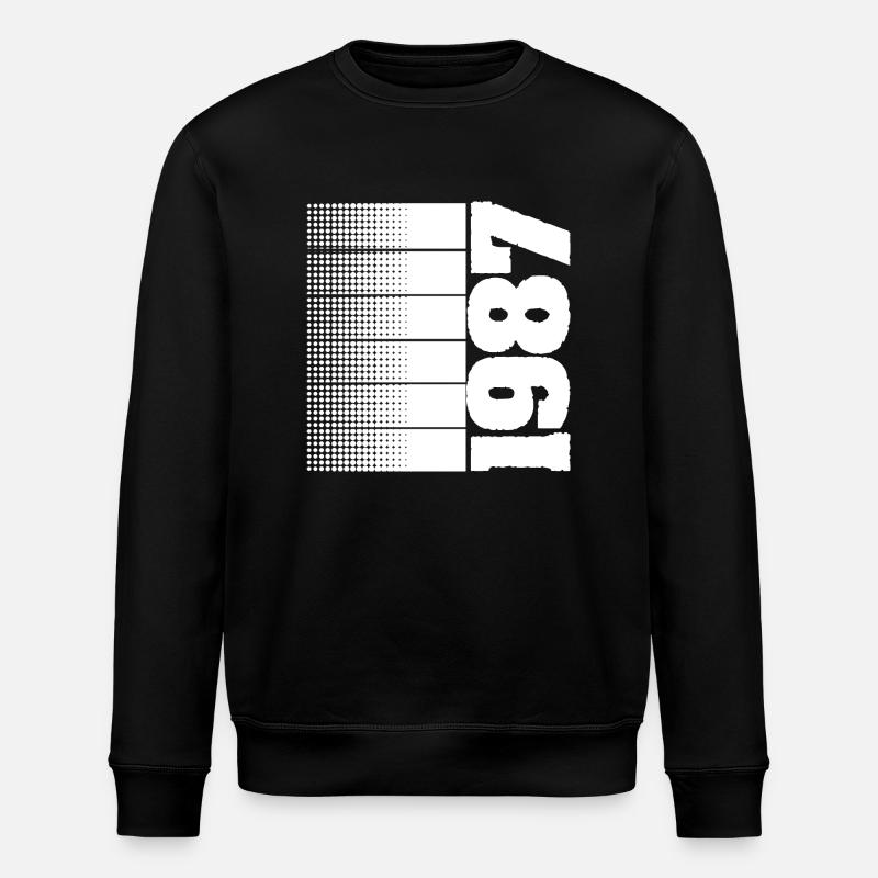 Year 1987 - Stanley/Stella ROLLER Unisex Organic Sweatshirt - black