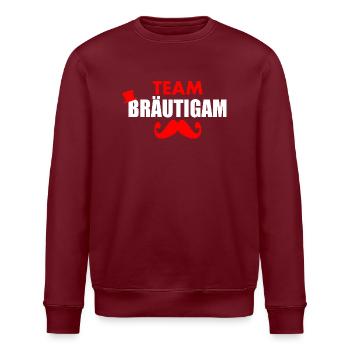 Team bräutigam - Stanley/Stella Unisex Bio-Sweatshirt ROLLER - Burgunderrot - Vorne - Nik (191cm)
