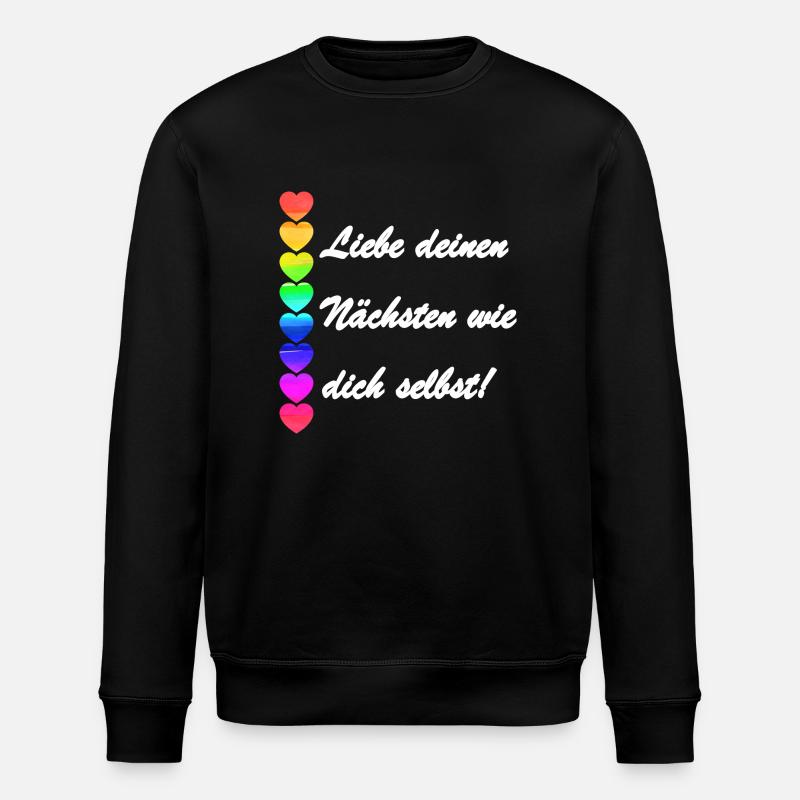 nächstenliebe 3 - Stanley/Stella Unisex Bio-Sweatshirt ROLLER - Schwarz