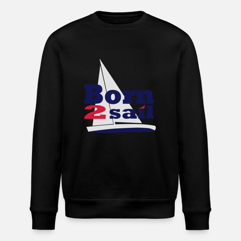 Born to sail - Stanley/Stella Unisex Bio-Sweatshirt ROLLER - Schwarz