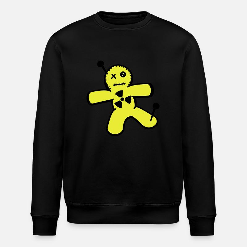 Voodoo doll against nuclear power - Stanley/Stella ROLLER Unisex Organic Sweatshirt - black