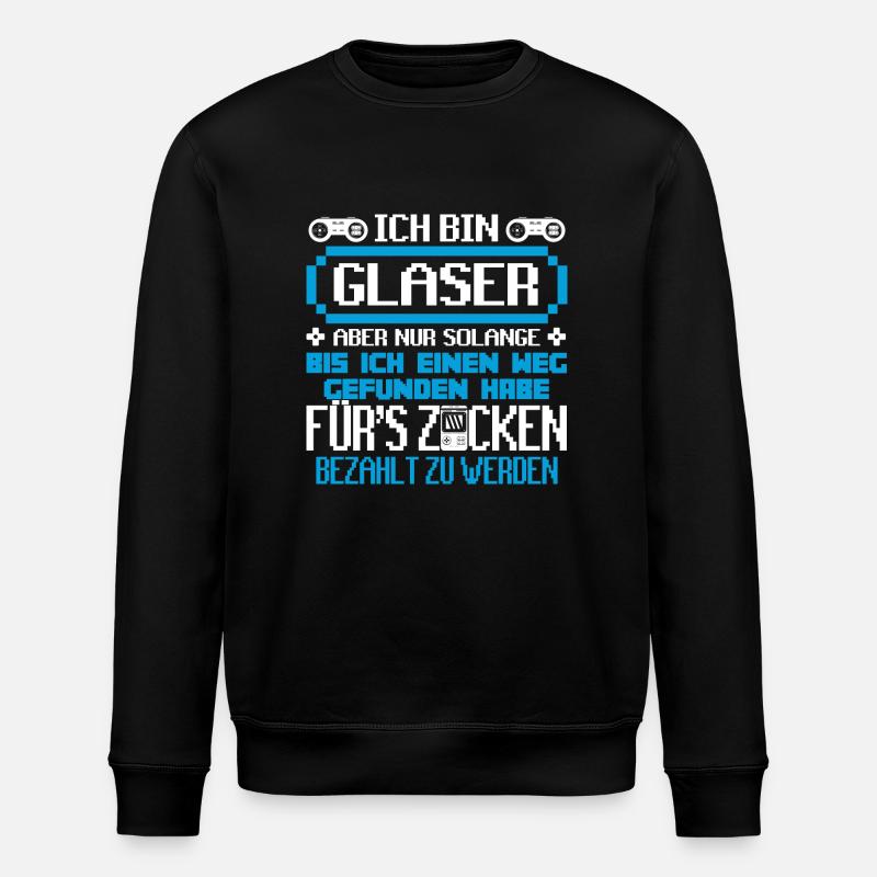 GLASER - Gamer - Stanley/Stella Unisex Bio-Sweatshirt ROLLER - Schwarz