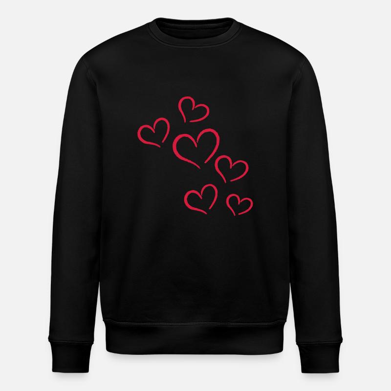 Herzchen - Stanley/Stella Unisex Bio-Sweatshirt ROLLER - Schwarz