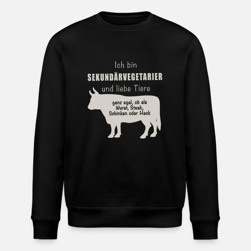 Sekundärvegetarier - Stanley/Stella Unisex Bio-Sweatshirt ROLLER - Schwarz