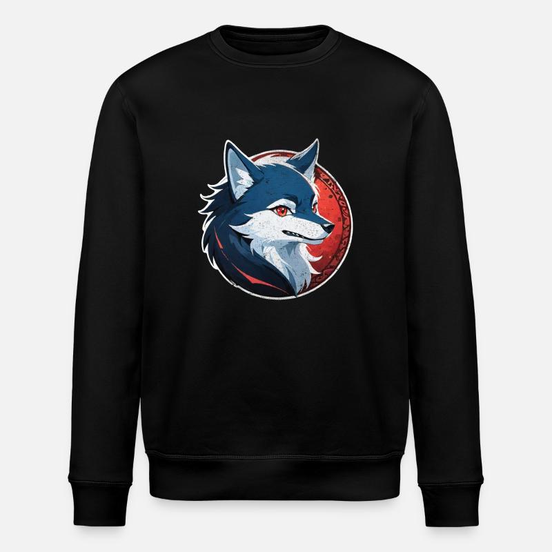 Wolf Tattoo - Stanley/Stella Unisex Bio-Sweatshirt ROLLER - Schwarz