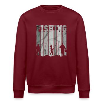 fisch, fisch, angeln, see, meer, angeln, fauna, exotisch - Stanley/Stella Unisex Bio-Sweatshirt ROLLER - Burgunderrot - Vorne - Nik (191cm)