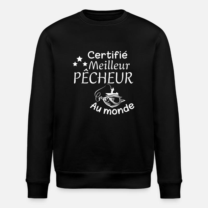 Bester Angler der Welt - Stanley/Stella Unisex Bio-Sweatshirt ROLLER - Schwarz