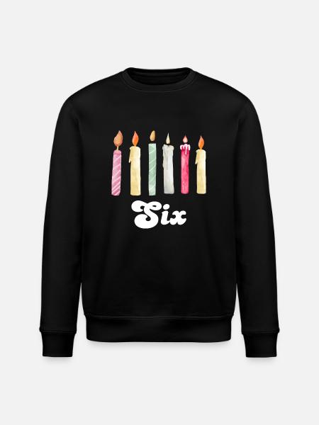 6th Anniversary Candle - Stanley/Stella ROLLER Unisex Organic Sweatshirt - black